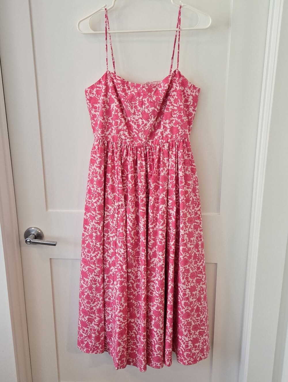 J. Crew Pink Floral Garden Party Midi Dress Size 4 NWT